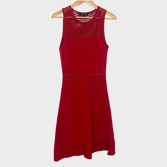 Dynamite Red Knit Fit & Flare Dress - Picture 6 of 10